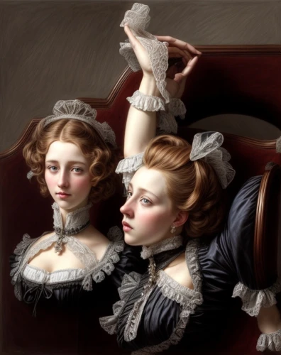 victorian fashion,victorian style,victorian lady,the victorian era,porcelain dolls,bougereau,rococo,joint dolls,woman sitting,two girls,girl sitting,gothic portrait,vintage girls,young couple,crinoline,young women,ballerinas,victorian,xix century,doll's house,Common,Common,Natural