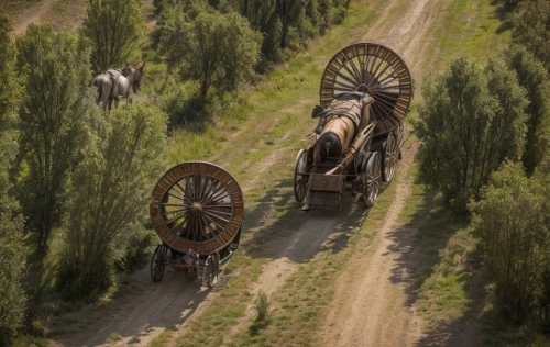 old wagon train,carriages,iron wheels,straw carts,buffalo herd,merchant train,steam locomotives,steampunk gears,oxcart,two-horses,xinjiang,wooden carriage,horse herd,horse-drawn vehicle,turbines,pipeline transport,covered wagon,locomotives,steam engine,wagons,Game Scene Design,Game Scene Design,Ancient Warfare