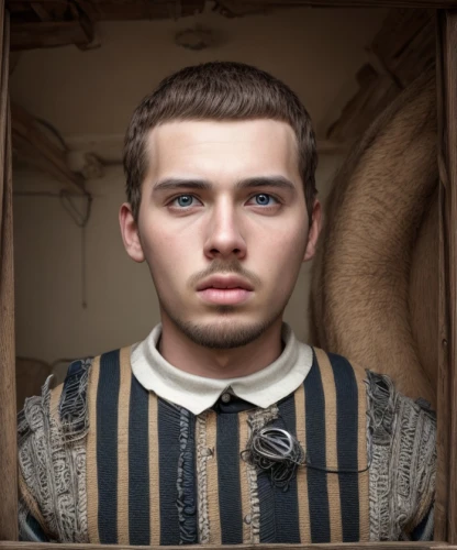 a carpenter,tudor,bran,roman soldier,melchior,carpenter,wooden mannequin,einkorn wheat,merchant,a wax dummy,tradesman,thracian,the roman centurion,portrait background,rye,male model,fantasy portrait,male character,claudius,young man,Common,Common,Photography