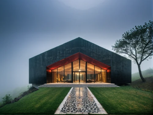 cube house,cubic house,mirror house,house in mountains,modern house,modern architecture,house in the mountains,glass facade,house with lake,glass wall,foggy landscape,asian architecture,house by the water,chinese architecture,dunes house,residential house,beautiful home,private house,futuristic architecture,structural glass,Photography,General,Natural