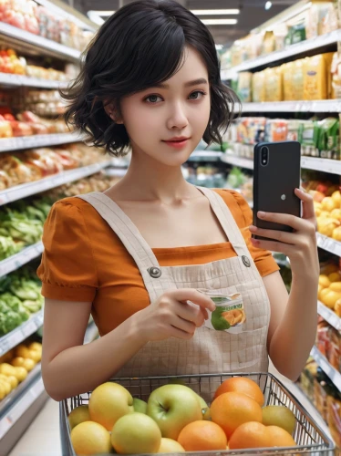alipay,woman holding a smartphone,woman eating apple,e-wallet,tablets consumer,consumer,consumer protection,shopping icon,huawei,mobile payment,cashier,supermarket,青龙菜,consumerism,asian woman,salesgirl,woman shopping,market introduction,grocer,supermarket shelf,Photography,General,Natural