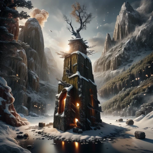 nordic christmas,ice castle,castle of the corvin,winter house,northrend,fairy chimney,fantasy picture,thermokarst,hall of the fallen,eternal snow,knight's castle,peter-pavel's fortress,end-of-admoria,elves flight,summit castle,witch's house,snow house,arcanum,yule,the throne