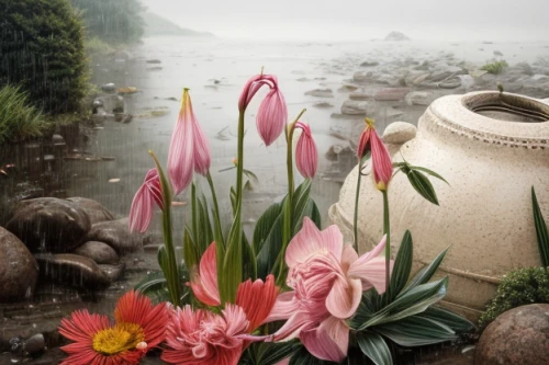 flowers in pitcher,flower water,still life of spring,funeral urns,lily water,lillies,fragrance teapot,flower vases,flowers png,spring background,crinum,flower background,wild tulips,lilies,splendor of flowers,tulip background,calla lilies,springtime background,flower tea,day lily plants,Realistic,Foods,None