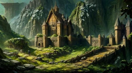 ancient city,fantasy landscape,mountain settlement,druid grove,karst landscape,mausoleum ruins,castle of the corvin,devilwood,monastery,elven forest,the ruins of the,ancient buildings,hall of the fallen,ruins,northrend,fairy village,knight village,castle ruins,arcanum,ruined castle