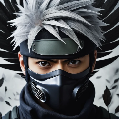 kakashi hatake,shinobi,naruto,smoke background,bandana background,ninja,shuriken,cartoon ninja,edit icon,ninjutsu,iaijutsu,nine-tailed,sensei,shinigami,ninjas,kenjutsu,vector art,portrait background,ikayaki,with the mask,Photography,Artistic Photography,Artistic Photography 06