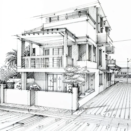 house drawing,3d rendering,technical drawing,kirrarchitecture,architect plan,wireframe,garden elevation,wireframe graphics,japanese architecture,house floorplan,cubic house,floorplan home,archidaily,residential house,frame drawing,formwork,structural engineer,eco-construction,multi-story structure,modern architecture,Design Sketch,Design Sketch,Pencil Line Art