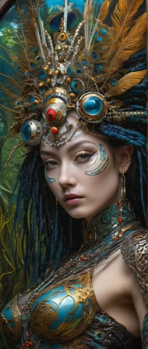 fairy peacock,the carnival of venice,fantasy art,amano,peacock,bodypainting,body painting,faery,fantasy portrait,merfolk,shamanic,masquerade,water nymph,faerie,shamanism,the enchantress,shaman,fantasy woman,headdress,peacock eye