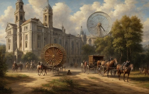 girl with a wheel,velocipede,carriage,straw carts,church painting,straw cart,wheel,pilgrims,high wheel,amusement ride,rim of wheel,bazaar,bicycle wheel,delft,big wheel,old wheel,covered wagon,the market,horse-drawn,stagecoach,Game Scene Design,Game Scene Design,Renaissance