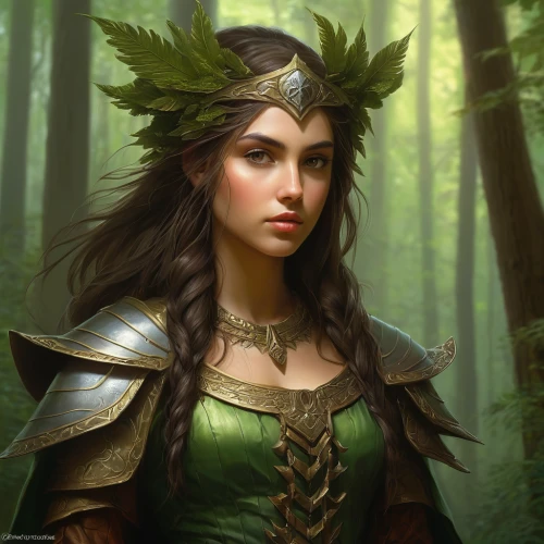 dryad,fantasy portrait,elven,elven forest,elven flower,druid,laurel wreath,the enchantress,wood elf,violet head elf,artemisia,fantasy art,celtic queen,tree crown,faerie,fantasy woman,heroic fantasy,faery,anahata,fantasy picture,Conceptual Art,Fantasy,Fantasy 28