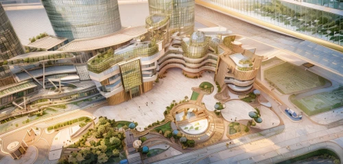 barangaroo,hudson yards,futuristic architecture,gardens by the bay,the dubai mall entrance,eco-construction,hongdan center,largest hotel in dubai,costanera center,lotte world tower,urban park,eco hotel,urban design,singapore,futuristic art museum,3d rendering,garden design sydney,sky space concept,urban development,futuristic landscape