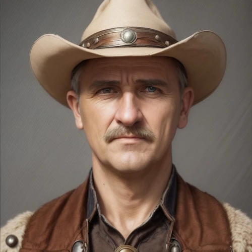 sheriff,park ranger,nikola,brown hat,chief cook,man portraits,holder,biologist,cholado,ranger,kentaur,sculptor ed elliott,cowboy,mayor,western riding,stetson,brigadier,cowboy mounted shooting,western,artist portrait,Common,Common,Natural