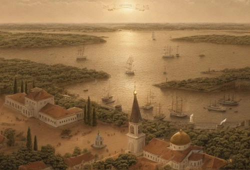 lev lagorio,venetian lagoon,constantinople,dutch landscape,venetian,hanseatic city,regatta,hala sultan tekke,delft,boat landscape,odessa,vizcaya,petersburg,ancient city,coastal landscape,medina,the bay avachinskaya,danube,hallia venezia,eastern harbour,Architecture,Urban Planning,Aerial View,Urban Design