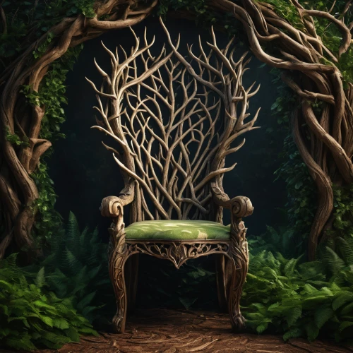 throne,the throne,hunting seat,thrones,enchanted forest,elven forest,fantasy picture,tree house,old chair,tree stand,forest background,fairy forest,chair png,bench chair,dryad,fantasy art,world digital painting,treehouse,fairy house,fairytale forest,Photography,General,Fantasy