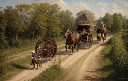 old wagon train,covered wagon,horse-drawn,handcart,horse drawn,straw cart,horse-drawn vehicle,straw carts,wooden carriage,wooden wagon,ox cart,horse trailer,western riding,transportation,cart horse,horse-drawn carriage,rural,stagecoach,rural landscape,transport,Game Scene Design,Game Scene Design,Renaissance