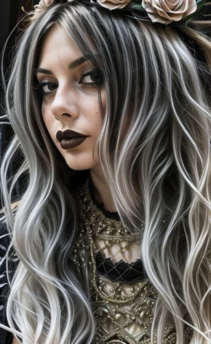 layered hair,lace wig,artificial hair integrations,gray color,gunmetal,boho,grunge,silver,gypsy hair,painted lady,victorian lady,glacier gray,gothic fashion,wig,gray,angelica,cruella,grey,halloween witch,natural color