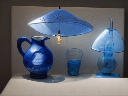 blue lamp,blue and white porcelain,glass items,glasswares,table lamps,lampshades,glassware,still life photography,japanese lamp,islamic lamps,retro kerosene lamp,shashed glass,glass painting,still-life,summer still-life,objects,vases,carafe,retro lampshade,lamps