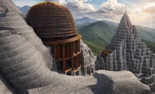stone towers,mountain settlement,roof domes,mountainous landforms,peter-pavel's fortress,hoodoos,basalt columns,summit castle,knight's castle,castle of the corvin,chucas towers,futuristic landscape,minarets,power towers,skyscraper town,mountainous landscape,terraforming,building valley,tower of babel,giant mountains,Common,Common,Natural
