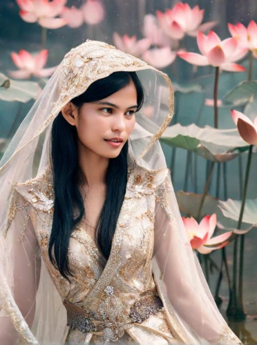 indian bride,ao dai,bridal clothing,white rose snow queen,golden weddings,bridal,bridal dress,princess sofia,snow white,fairy tale character,dowries,fairy queen,rosa 'the fairy,wedding gown,beautiful girl with flowers,wedding dress,enchanting,hanbok,rosa ' the fairy,bride