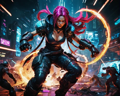 renegade,cyberpunk,darth talon,sci fiction illustration,game illustration,symetra,cg artwork,starfire,game art,callisto,massively multiplayer online role-playing game,black widow,neottia nidus-avis,riot,kali,surival games 2,medusa gorgon,nova,medusa,rosa ' amber cover,Conceptual Art,Fantasy,Fantasy 26