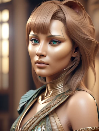 cleopatra,ancient egyptian girl,fantasy portrait,female warrior,3d rendered,artemisia,3d fantasy,3d model,3d figure,sculpt,world digital painting,violet head elf,gara,custom portrait,elphi,celtic queen,sphinx pinastri,3d render,wood elf,female doll