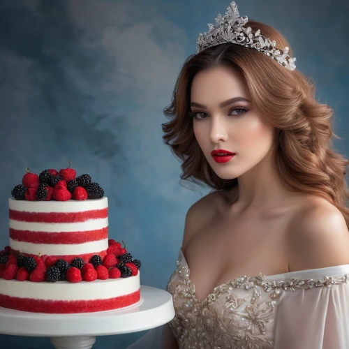 red cake,miss circassian,wedding cake,diadem,strawberrycake,social,red velvet cake,buttercream,sweetheart cake,confection,princess crown,queen of hearts,wedding cakes,bridal jewelry,bridal clothing,strawberries cake,russian traditions,heart with crown,cake,wedding photography,Photography,General,Natural