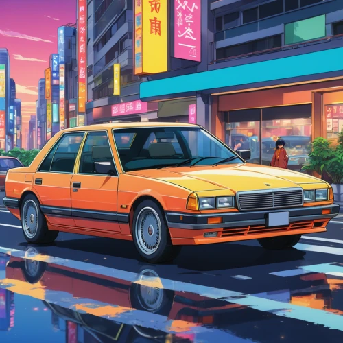 toyota ae85,tokyo city,tokyo,nissan skyline,volkswagen scirocco,honda concerto,ford orion,e31,bmw 3 series (e30),80s,bmw 80 rt,mazda 323f,80's design,drive,bmw 3 series (e21),ford granada,tokyo ¡¡,toyota corolla,oldsmobile intrigue,saturn s-series,Illustration,Japanese style,Japanese Style 03