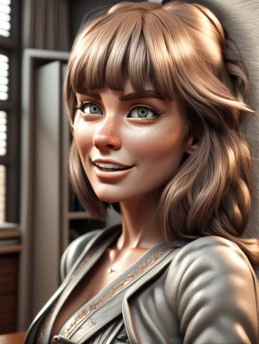 princess anna,katniss,cinnamon girl,princess leia,cg artwork,3d rendered,pixie-bob,wicket,penny,digital compositing,main character,female doctor,lilian gish - female,solo,agnes,lori,character animation,nora,cg,lara