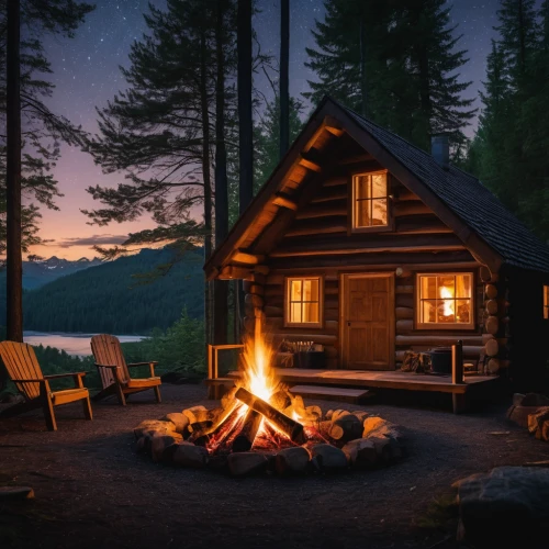 the cabin in the mountains,summer cottage,campfires,small cabin,log home,campfire,log cabin,camp fire,log fire,chalet,lodging,cabin,lodge,fireside,camping,fire place,campground,camping gear,fire pit,outdoor life,Photography,General,Natural