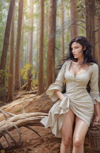 fantasy picture,fantasy art,wood elf,digital compositing,world digital painting,fantasy portrait,in the forest,fantasy woman,forest background,photomanipulation,photoshop manipulation,ballerina in the woods,the enchantress,photo manipulation,image manipulation,faerie,dryad,elven forest,in wood,wood background,Common,Common,Natural