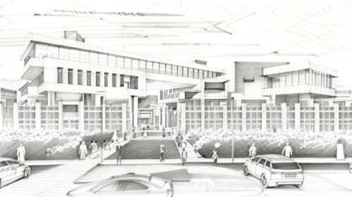 school design,multistoreyed,transport hub,trajan's forum,street plan,biotechnology research institute,kirrarchitecture,parking lot under construction,new building,lecture hall,principal market,construction area,multi-story structure,new city hall,industrial hall,solar cell base,architect plan,industrial building,university library,research institute,Design Sketch,Design Sketch,Pencil Line Art