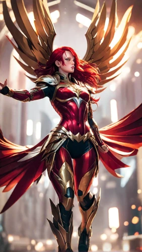 phoenix,fire angel,goddess of justice,phoenix rooster,nova,captain marvel,scarlet witch,minerva,archangel,transistor,rosella,garuda,wanda,falcon,fire siren,mina bird,sprint woman,figure of justice,business angel,firebird