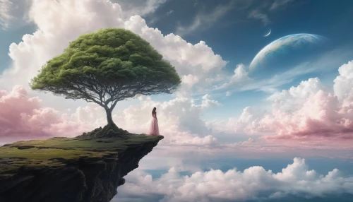 isolated tree,fantasy landscape,lone tree,fantasy picture,landscape background,magic tree,photo manipulation,world digital painting,3d fantasy,tree of life,photomanipulation,mother earth,tree thoughtless,floating island,virtual landscape,nature landscape,mushroom landscape,flourishing tree,parallel worlds,dream world,Photography,General,Natural