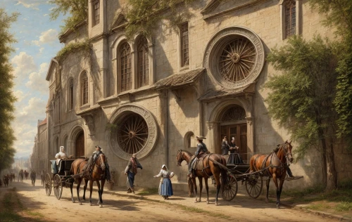 riding school,carriage,horse-drawn carriage,street scene,horse-drawn,straw carts,horse carriage,carriages,church painting,stagecoach,stables,horse stable,horse drawn,covered wagon,man and horses,wooden carriage,horse-drawn vehicle,horse drawn carriage,straw cart,caravanserai,Game Scene Design,Game Scene Design,Renaissance