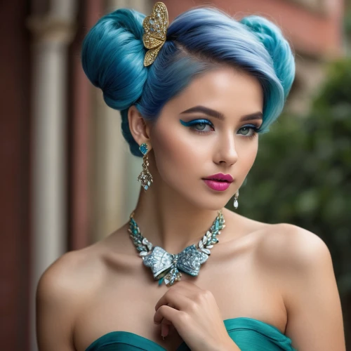 color turquoise,blue peacock,turquoise,jasmine blue,teal blue asia,turquoise wool,blue enchantress,updo,bridal jewelry,blue hair,jewellery,fairy peacock,pixie-bob,genuine turquoise,bylina,victorian lady,romantic look,blue rose,lycia,blue mint,Photography,General,Natural
