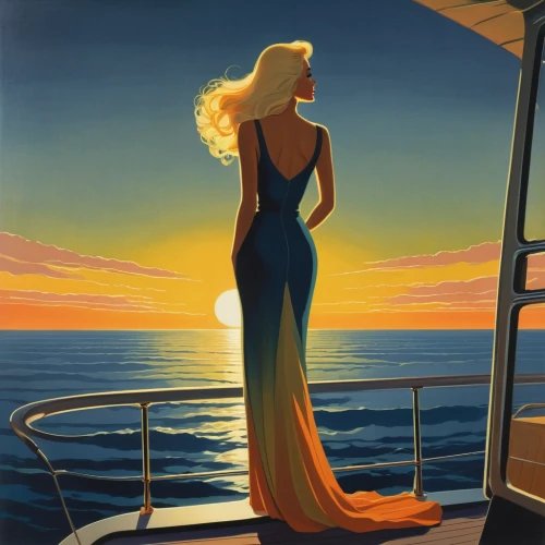 art deco woman,girl on the boat,at sea,art deco,sea fantasy,on a yacht,the sea maid,ocean liner,mamie van doren,ann margarett-hollywood,marylyn monroe - female,carol m highsmith,evening dress,girl in a long dress,sea breeze,sun and sea,vintage art,marylin monroe,the blonde in the river,blonde woman,Illustration,Vector,Vector 09