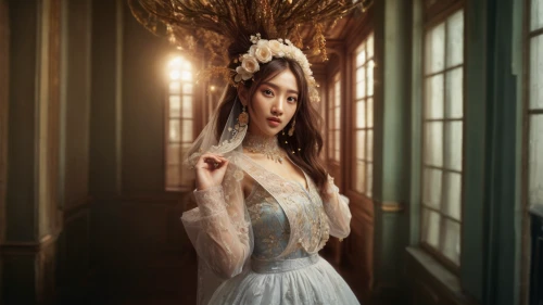 victorian lady,bridal clothing,fairy tale character,diadem,fairy queen,victorian style,white rose snow queen,bridal dress,bridal,mystical portrait of a girl,wedding dresses,celtic queen,wedding dress,romantic portrait,fantasy portrait,cinderella,sun bride,princess crown,vintage woman,priestess