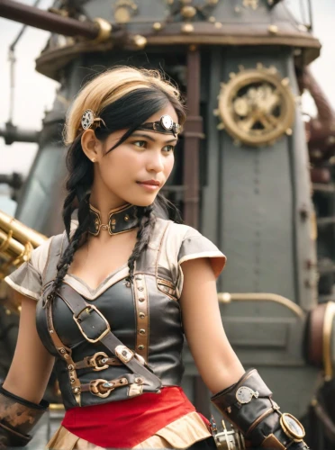 steampunk,pirate,pirate treasure,cosplay image,tokyo disneysea,pirates,pirate ship,cosplayer,female warrior,black pearl,kantai collection sailor,seafaring,the sea maid,steampunk gears,sea fantasy,wind warrior,cosplay,asian costume,sailor,pirate flag