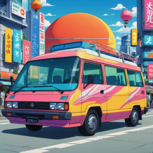 vanagon,toyota hiace,nissan caravan,toyota liteace,retro vehicle,van,ice cream van,vwbus,cartoon car,city bus,suzuki wagon r,hyundai aero town,volkswagenbus,tokyo city,travel van,flower car,campervan,minibus,city car,city trans,Illustration,Japanese style,Japanese Style 03