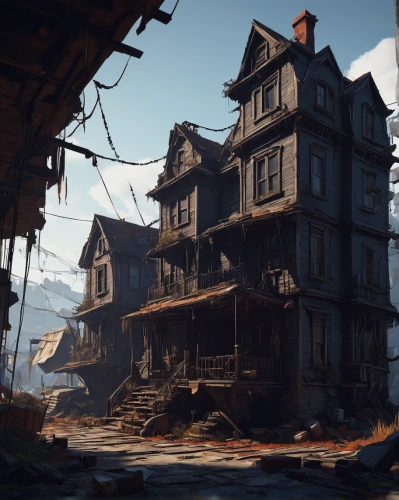 apartment house,the haunted house,tenement,wooden houses,old home,witch's house,deadwood,victorian,haunted house,crooked house,old town house,homestead,wooden house,dilapidated,lostplace,development concept,ancient house,derelict,knight house,half-timbered houses,Conceptual Art,Sci-Fi,Sci-Fi 01