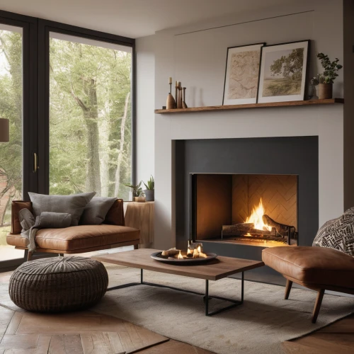scandinavian style,fire place,fireplace,danish furniture,fireplaces,mid century modern,wood-burning stove,log fire,wood stove,chaise lounge,hygge,modern living room,fire in fireplace,modern decor,contemporary decor,sitting room,interior modern design,mid century,corten steel,mid century house,Photography,General,Natural