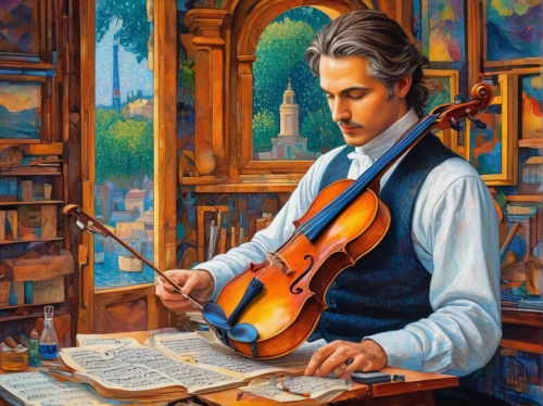 violinist,violin player,violoncello,cello,playing the violin,cellist,violin,violinist violinist,solo violinist,violist,violone,bowed string instrument,string instrument,violinists,concertmaster,violins,bass violin,meticulous painting,kit violin,art bard,Conceptual Art,Daily,Daily 31