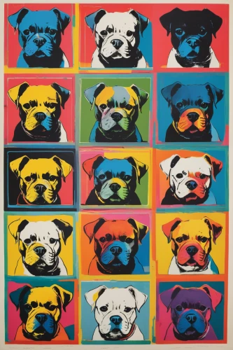 warhol,andy warhol,french bulldogs,color dogs,popart,french bulldog blue,cool pop art,pop art colors,modern pop art,multicolor faces,pop art,the french bulldog,british bulldogs,effect pop art,animal faces,pop art style,pop - art,pop-art,memphis pattern,french bulldog,Art,Artistic Painting,Artistic Painting 22