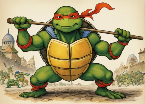 raphael,trachemys,teenage mutant ninja turtles,michelangelo,tortoise,leonardo,turtle,trachemys scripta,terrapin,map turtle,land turtle,patrol,turtles,game illustration,common map turtle,reptile,reptilia,snapping turtle,turtle ship,reptiles,Illustration,Realistic Fantasy,Realistic Fantasy 31