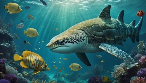 sea turtle,underwater fish,underwater background,loggerhead sea turtle,sea life underwater,green sea turtle,olive ridley sea turtle,sea animal,marine animal,underwater landscape,loggerhead turtle,underwater world,ocean underwater,ocean sunfish,aquatic animals,aquatic life,sea animals,kemp's ridley sea turtle,rhino fish,ankylosaurus,Conceptual Art,Daily,Daily 11