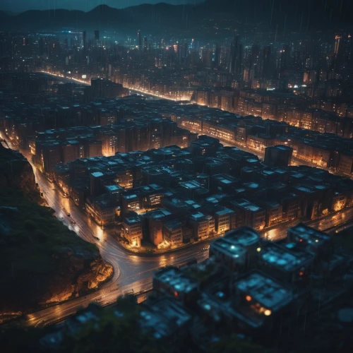 kowloon city,chongqing,busan night scene,city at night,nanjing,kowloon,shanghai,taipei,destroyed city,busan,tehran from above,mavic 2,city lights,xiamen,daejeon,cities,human settlement,evening city,aerial landscape,ancient city,Photography,General,Cinematic