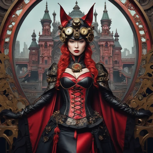 queen of hearts,gothic portrait,imperial crown,fantasy art,imperial coat,gothic fashion,heart with crown,crow queen,steampunk,queen cage,oriental princess,scarlet witch,fantasy portrait,celtic queen,red russian,priestess,emperor,sorceress,queen crown,gothic woman,Photography,Artistic Photography,Artistic Photography 12