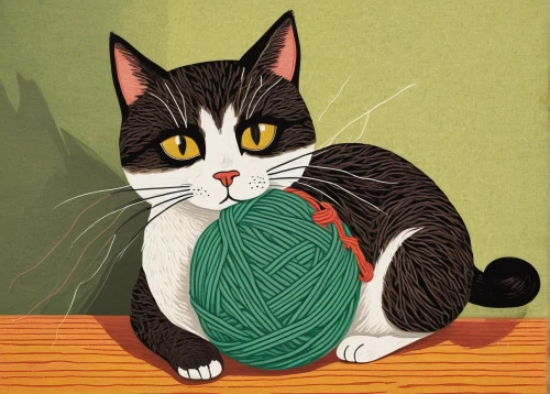 yarn,to knit,knitting,knitting wool,sock yarn,sewing thread,sewing stitches,knitting clothing,domestic cat,twine,knitting laundry,knitting needles,cat-ketch,cat vector,fishing net,cat toy,vintage cat,fishing nets,whiskered,knit,Art,Artistic Painting,Artistic Painting 31