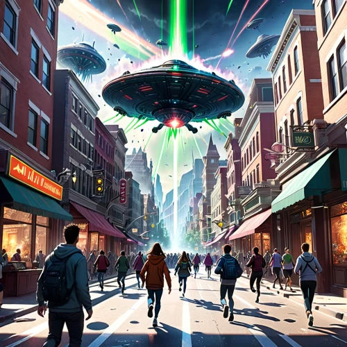 alien invasion,sci fiction illustration,ufo,ufos,ufo intercept,abduction,cg artwork,scifi,science-fiction,aliens,alien ship,science fiction,sci-fi,sci - fi,extraterrestrial life,unidentified flying object,sci fi,flying saucer,saucer,alien world,Anime,Anime,General