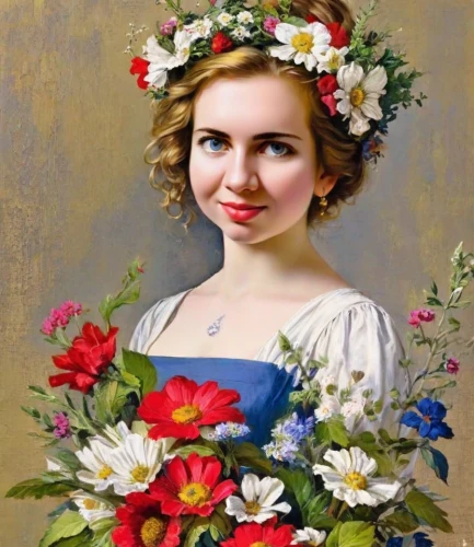 girl in flowers,girl in a wreath,beautiful girl with flowers,wreath of flowers,portrait of a girl,floral wreath,klyuchevskaya sopka,girl picking flowers,blooming wreath,marguerite,with a bouquet of flowers,flower painting,flowers png,flower wreath,young woman,flower crown,flower art,flower girl,bornholmer margeriten,romantic portrait