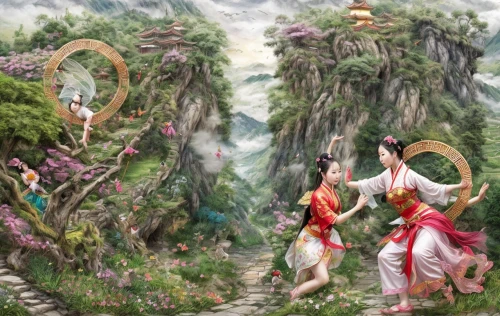 chinese art,oriental painting,cao lầu,nước chấm,chạo tôm,cơm tấm,mì quảng,xing yi quan,bánh da lợn,chả lụa,spring festival,yi mein,gỏi cuốn,garden of eden,vajrasattva,guizhou,the mystical path,mantra om,siu mei,yi sun sin,Game Scene Design,Game Scene Design,Chinese Martial Arts Fantasy